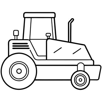 recommend clip art: soil compactor machine outline coloring book page line art drawing