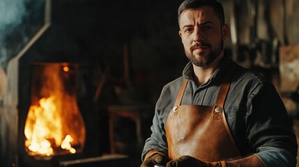 Skilled Blacksmith in Workshop