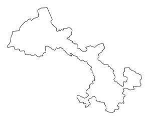 Gansu Province outline map
