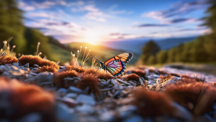 Explore the radiant beauty of butterfly wings as they shimmer in natural light. This stunning image captures the intricate colors and patterns.