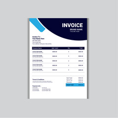 Minimal Corporate Business Invoice design template, vector illustration bill form price invoice, Creative invoice template vector,clean invoice template vector design,Invoice bill design template,Bill