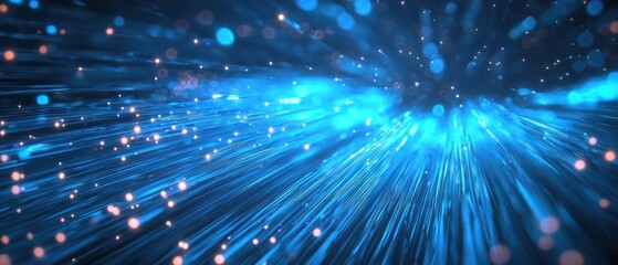 Abstract Blue Light Burst