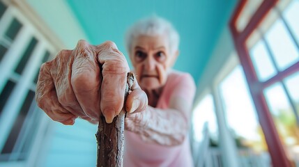 Protecting Vulnerable Seniors: Elder Abuse Awareness with Bruised Senior Citizen Depicted