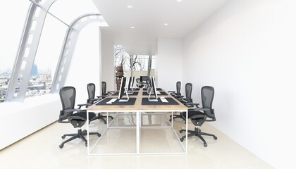 Modern office space with sleek design