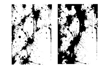 Naklejka premium Grunge Effect Splash Texture Silhouettes