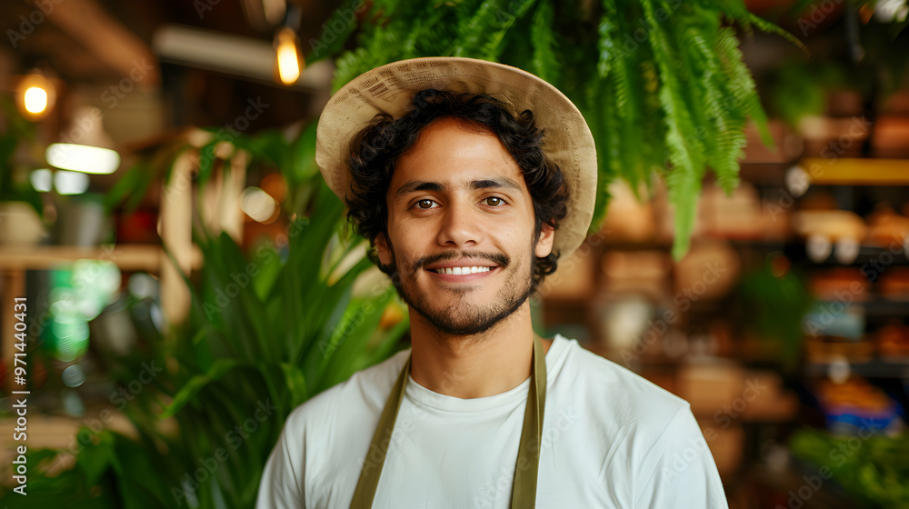 Canvas Prints Waiter Serving Takeaway Food Customers Count