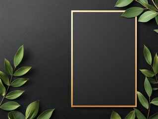 Smooth black and gold invitation stationery set on a velvet surface, stationery, luxury invitations