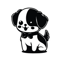 Dog icon set Vector illustration silhouette