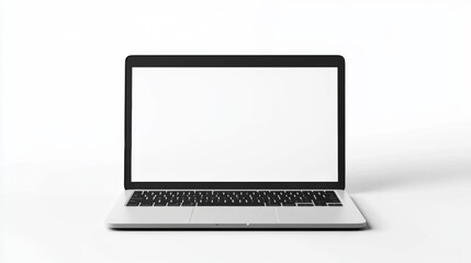 Laptop Mockup. Blank White Screen Display