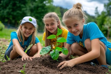 A group of kids starting an environmental club, learning how their different cultural traditions value and respect nature