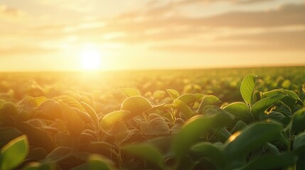 Sunrise Over Green Fields