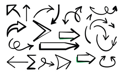 Obraz premium Sets of Hand drawn arrow