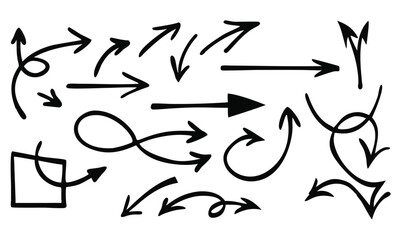 Sets of Hand drawn arrow
