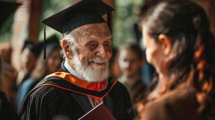 Senior Graduate Smiles  Cap and Gown  Graduation Ceremony
