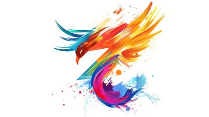 Obraz premium Vibrant and varied paint splash logo in multiple colors