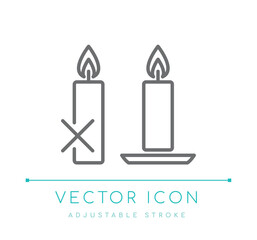 Use Candleholder Line Icon