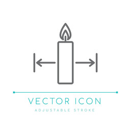 Keep Candle Away Line Icon