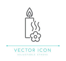 Scented Candle Line Icon