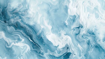 Naklejka premium An abstract image with swirling patterns in shades of blue and white, resembling marble or a celestial body
