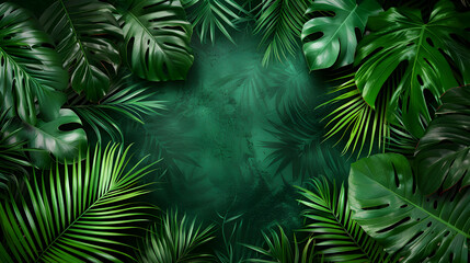 Wallpaper Jungle And Leaves Tropical Forest Draw