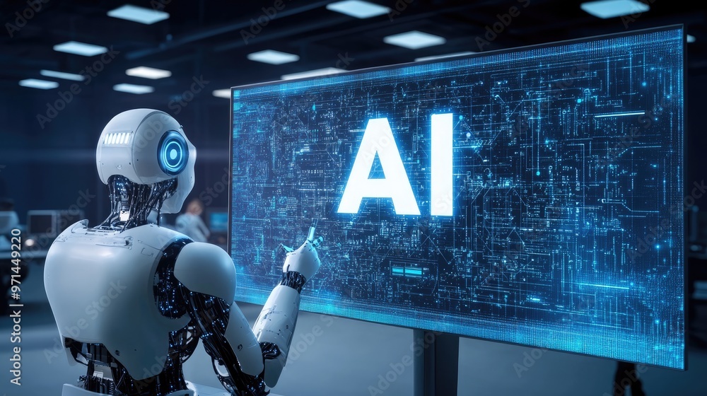 Poster a sleek tech lab with 