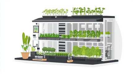 Obraz premium Modern Hydroponic Garden