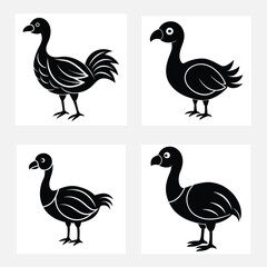 Dodo silhouette vector illustration © Shahida