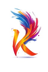 Obraz premium Vibrant and varied paint splash logo in multiple colors on a white background.