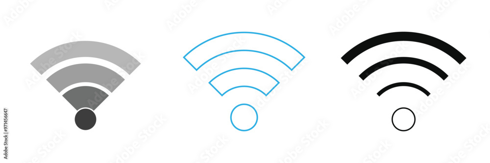 Poster wifi icon. free wifi sign isolated icon. wi-fi network linear icon. signal sign and symbol. public w