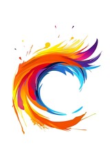 Obraz premium Splash logo in multiple colors on a white background.