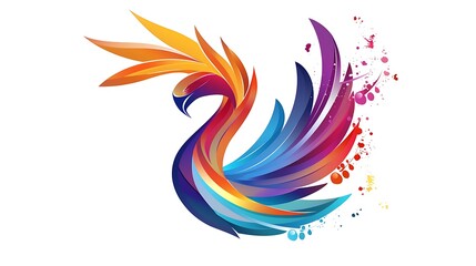 Vibrant and varied paint splash logo in multiple colors on a white background.