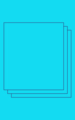 Line frame isolated on blue background