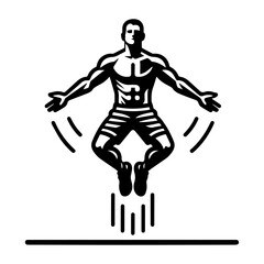  Jumping jacks exercise graphic