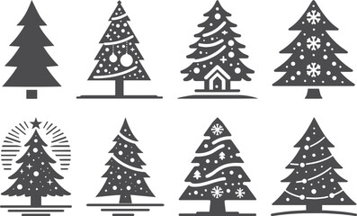 Obraz premium crismistmas vector silhouette