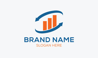 Financial logo creative arrow, Design Concept, Financial Marketing logo Modern Vector Template Design