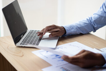 businessman working on laptop