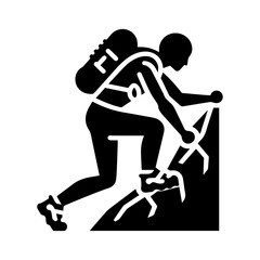 Mountain climber exercise vector icon.