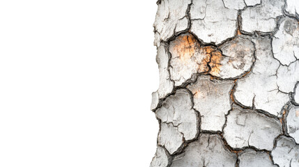 Obraz premium Close-up of textured bark with cracks and peeling. A beautiful representation of nature's weathered artistry.