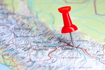 Cuzco, Peru pin on map