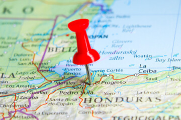 El Progreso, Honduras pin on map