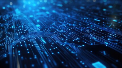 Computer Circuit Board Close-Up