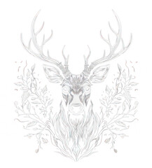 Obraz premium PNG Deer face wildlife animal antler.