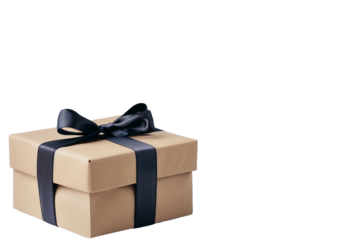 Elegant Fathers Day gift box with luxury grooming products isolated on transparent background