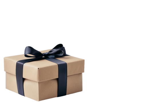 Elegant Fathers Day gift box with luxury grooming products isolated on transparent background