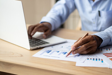 A businessman is analyzing his company's profits with a success graph that he has plotted.