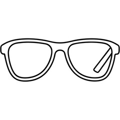 Fototapeta premium sunglass items outline coloring book page line art drawing