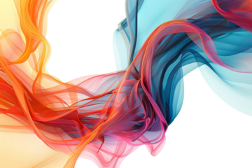 Elegant fluid abstract design with smooth transitions isolated on transparent background