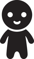 A doll is a sitting illustrator and vector