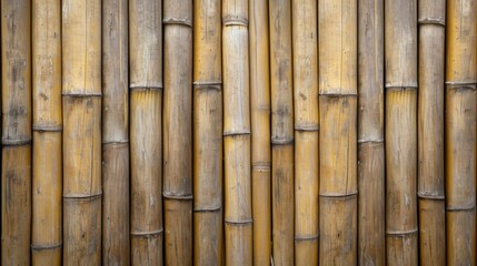 Fototapeta premium Close-Up of a Bamboo Wall Texture