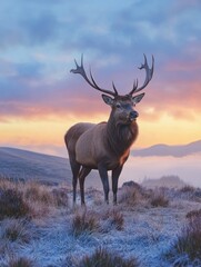Deer on grassy field